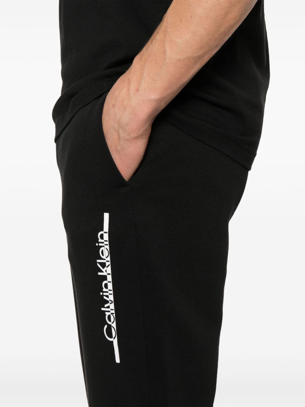 Calvin Klein Trainingsbroek met logoprint Zwart