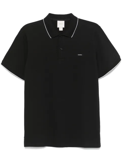Calvin Klein logo-patch polo shirt