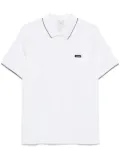 Calvin Klein rubberised-logo polo shirt - White