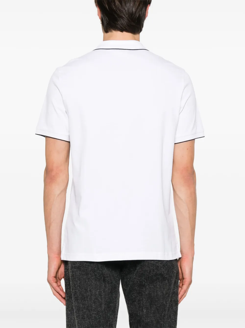 Calvin Klein Poloshirt met rubber logo Wit