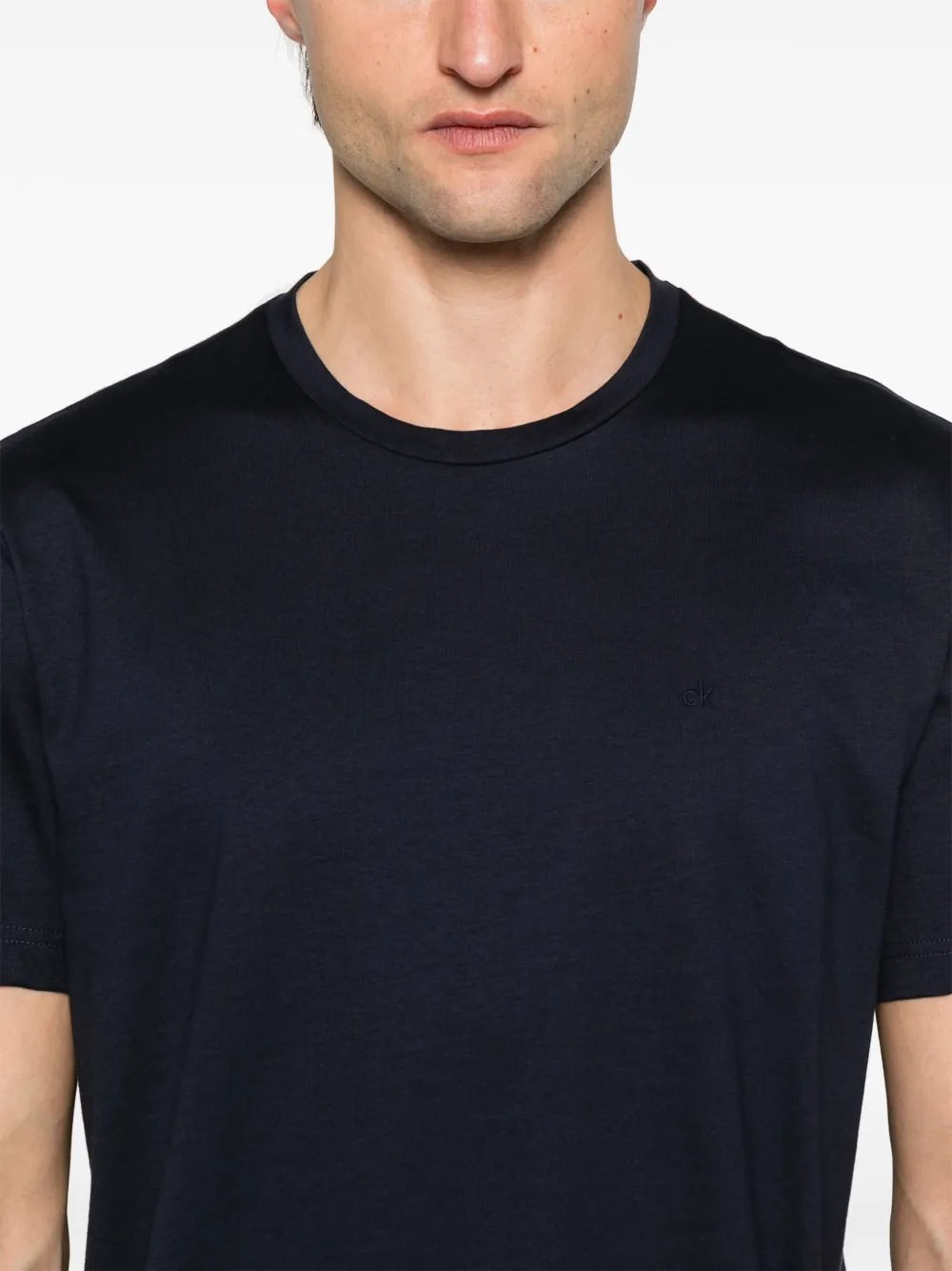 Calvin Klein Katoenen jersey T-shirt Blauw