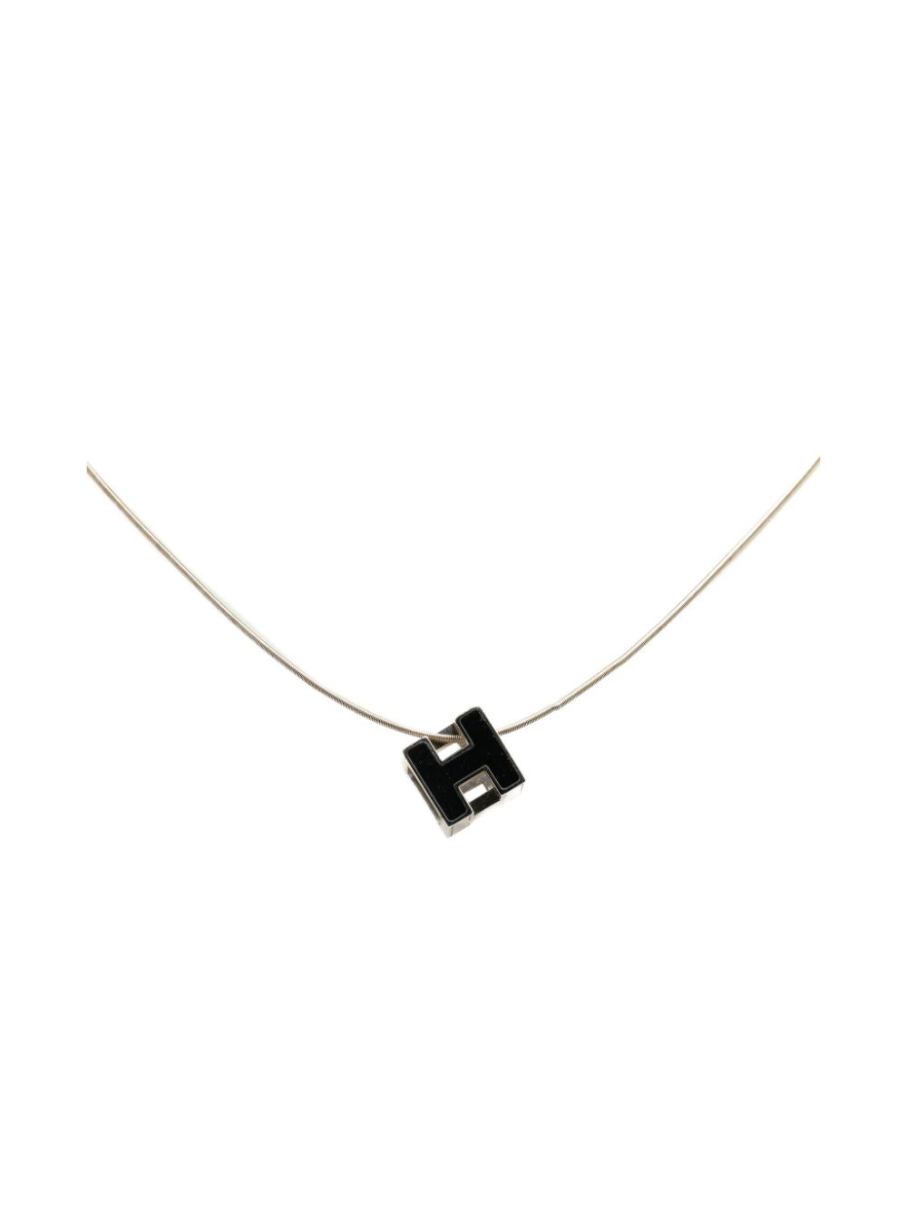 2000 Palladium Plated Cage dH Cube costume necklace