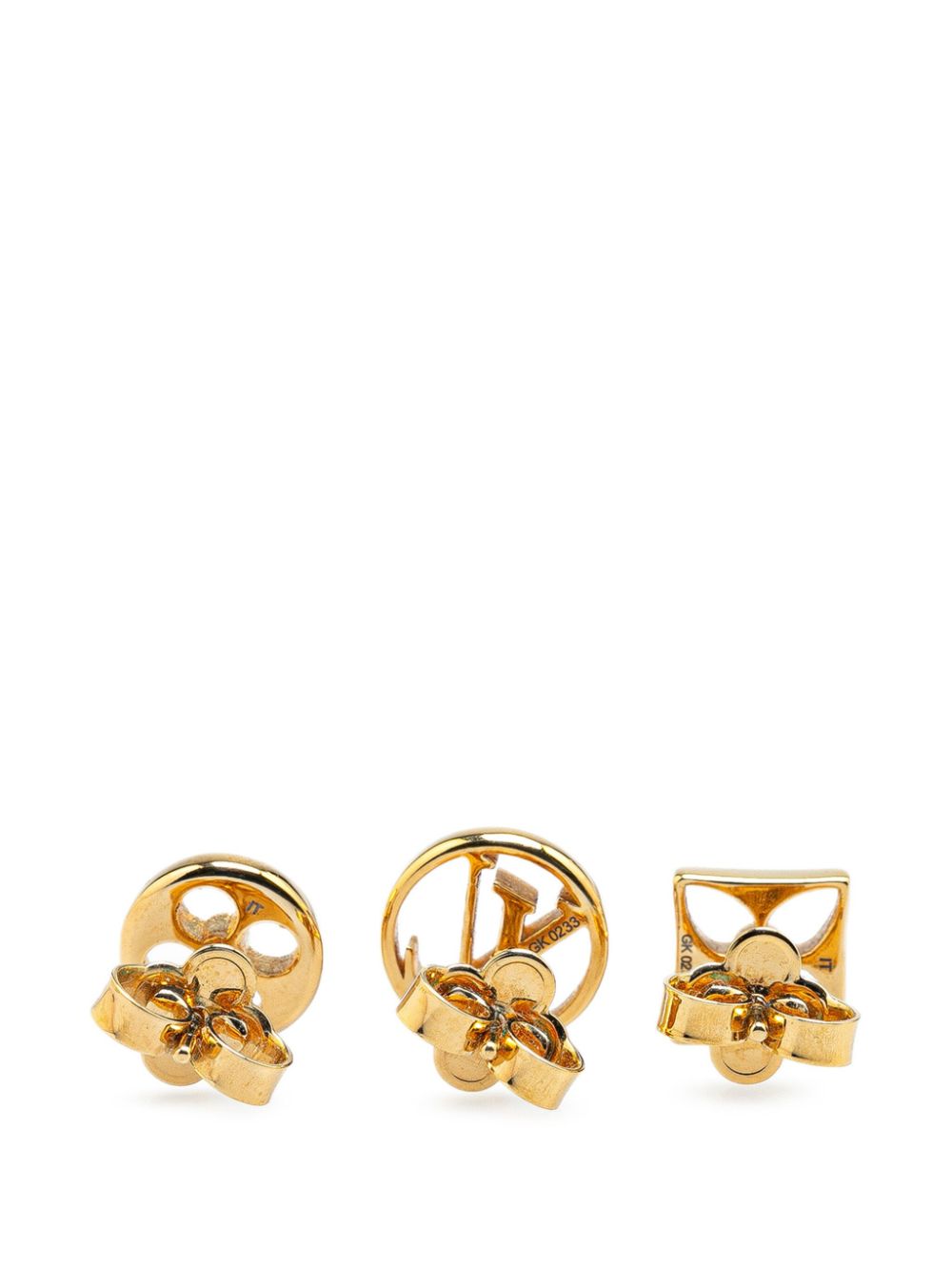 Louis Vuitton Pre-Owned 2023 Gold Plated Metal Crazy In Lock Push Back Set costume earrings - Goud