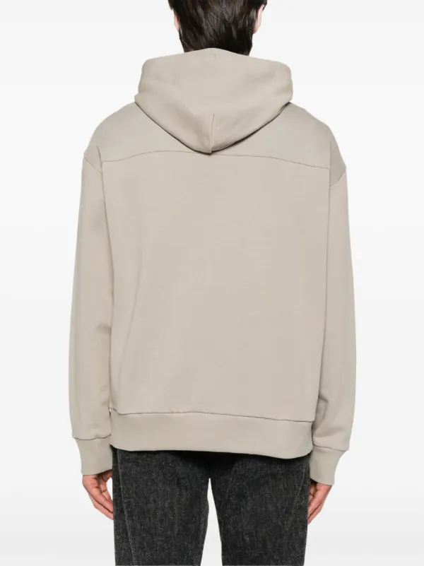 Calvin Klein logo-embroidered Hoodie Neutrals FARFETCH VN