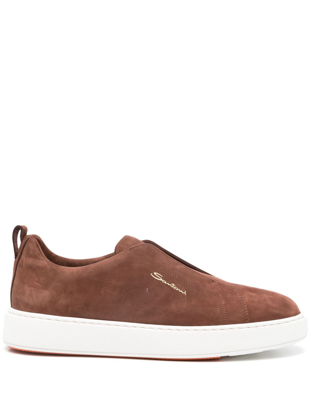 Santoni suede sneakers Brown