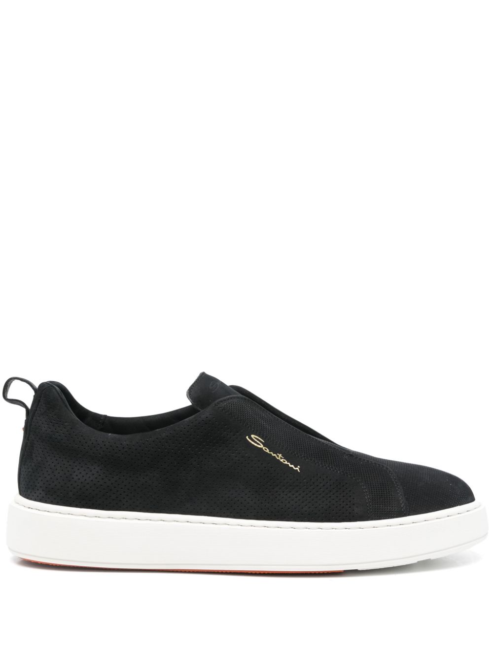 Santoni suede sneakers Blue