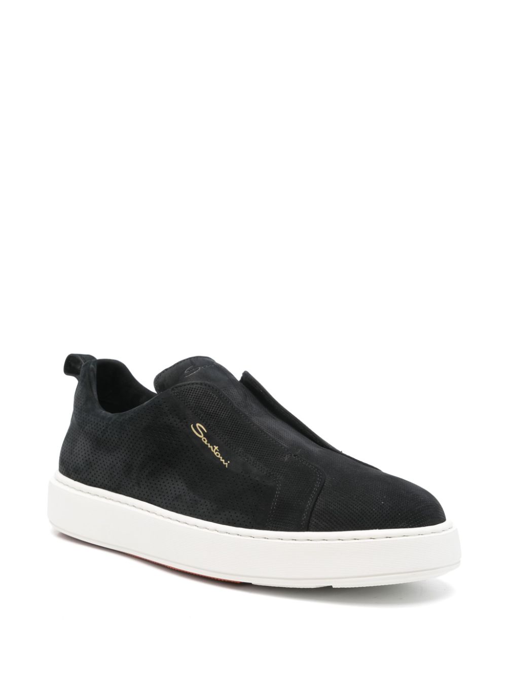 Santoni suede sneakers - Blauw