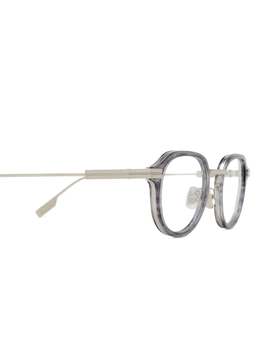 Zegna Bril met geometrisch montuur Grijs