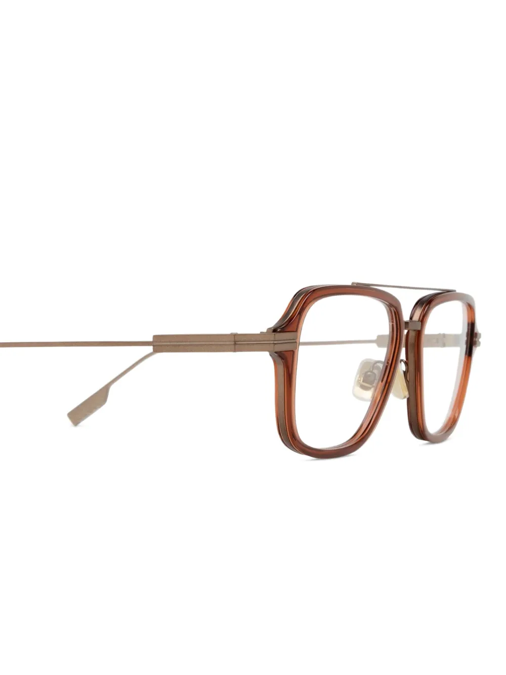 Zegna double-bridge navigator-frame glasses | Image 2