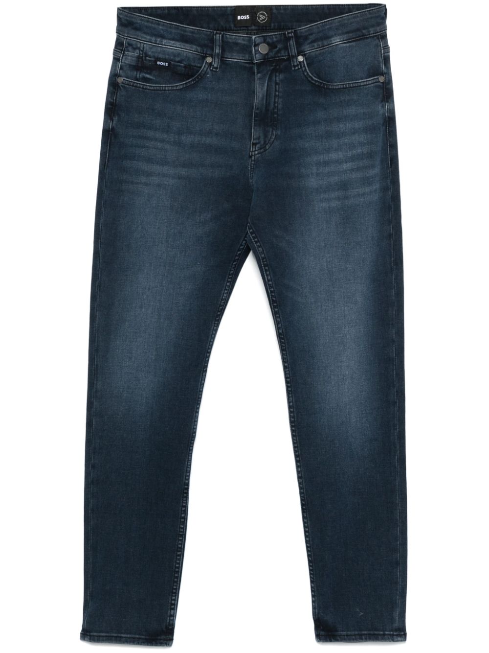 BOSS Jeans met toelopende pijpen Blauw