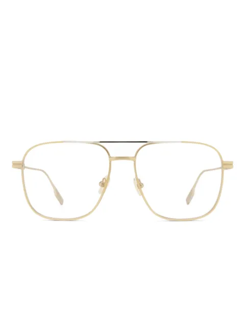 Zegna metal-frame rectangle glasses