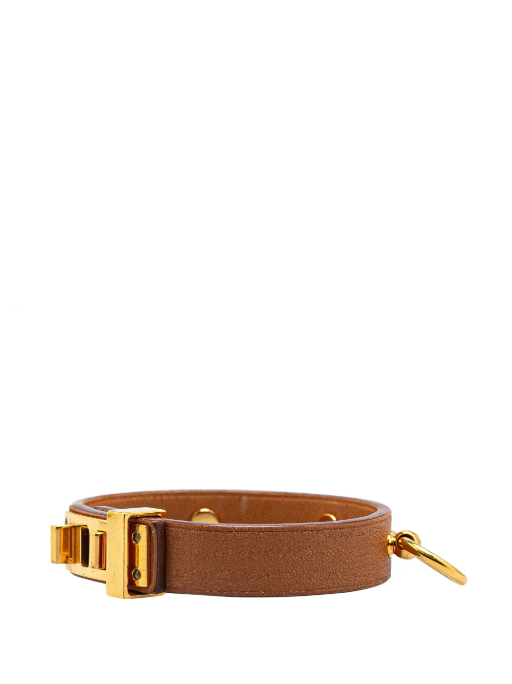 Hermès Pre-Owned 2016 kleine leren Dog Anneaux wikkelarmband - Goud