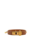 Hermès Pre-Owned 2016 Mini Leather Dog Anneaux Wrap costume bracelet - Gold