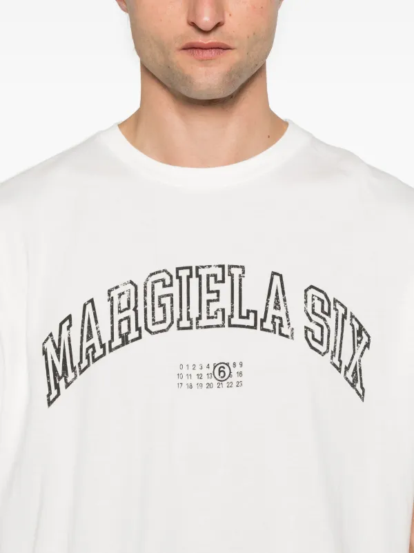 【関税＆送料込み】Mm6 Maison Margiela T-Shirt Clothing MM6 Maison Margiela logo-print T-shirt | White | FARFETCH