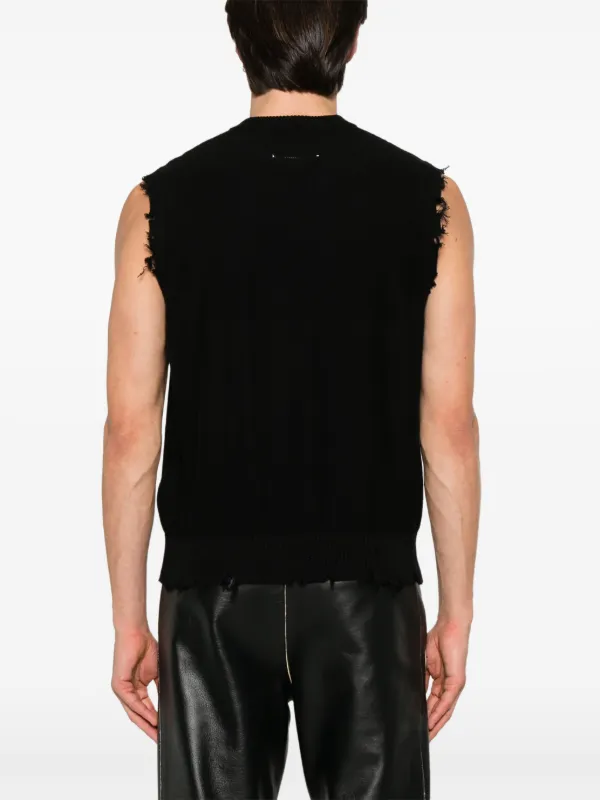 MM6 Maison Margiela numbers-motif Vest | Black | FARFETCH