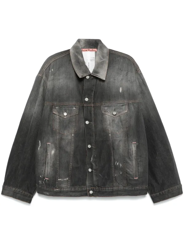 注目の福袋！ | デニムジャケット Studios Acne グレー JP FARFETCH | ジャケット・アウター