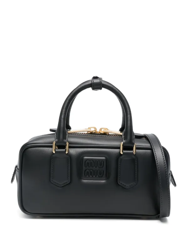 Miu Miu Arcadie Leather Bag in Black