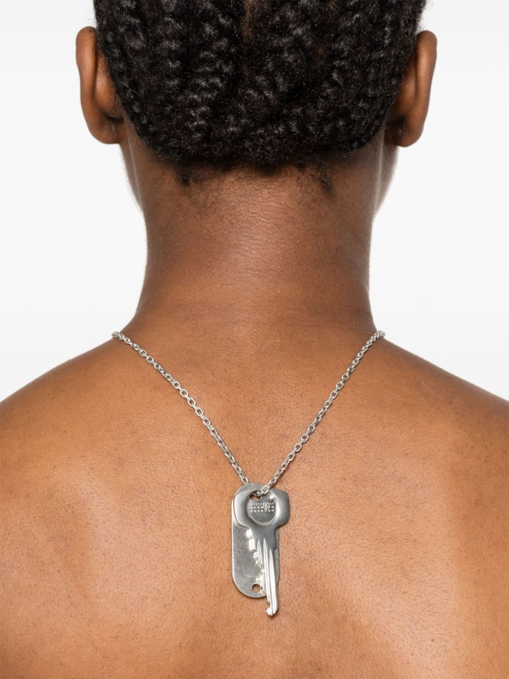 MM6 Maison Margiela Key-charm necklace - Zilver