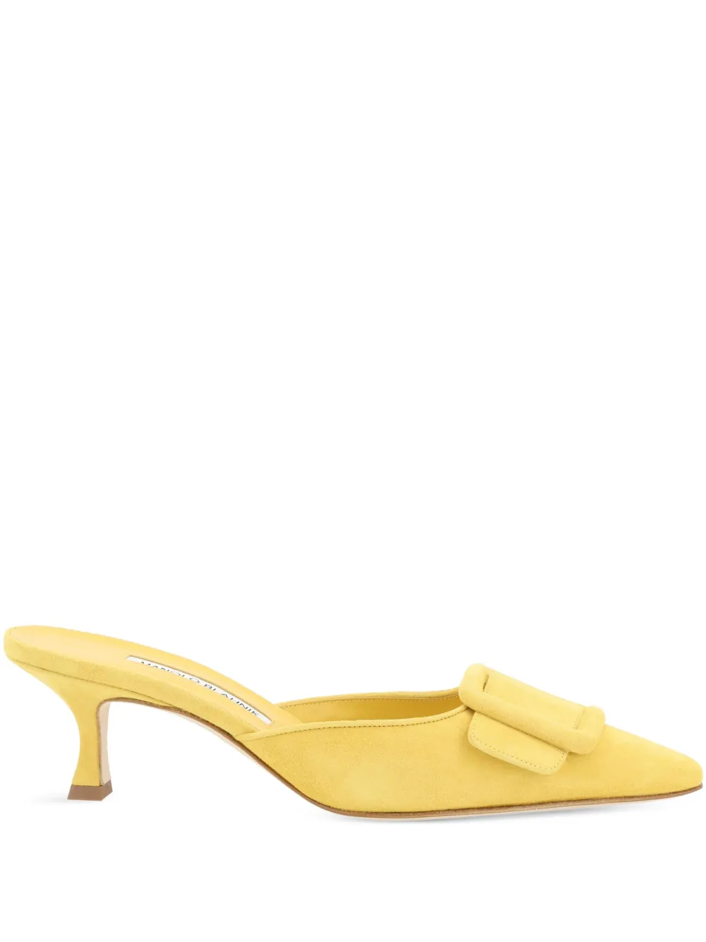 Manolo Blahnik 50mm Maysale mules Yellow