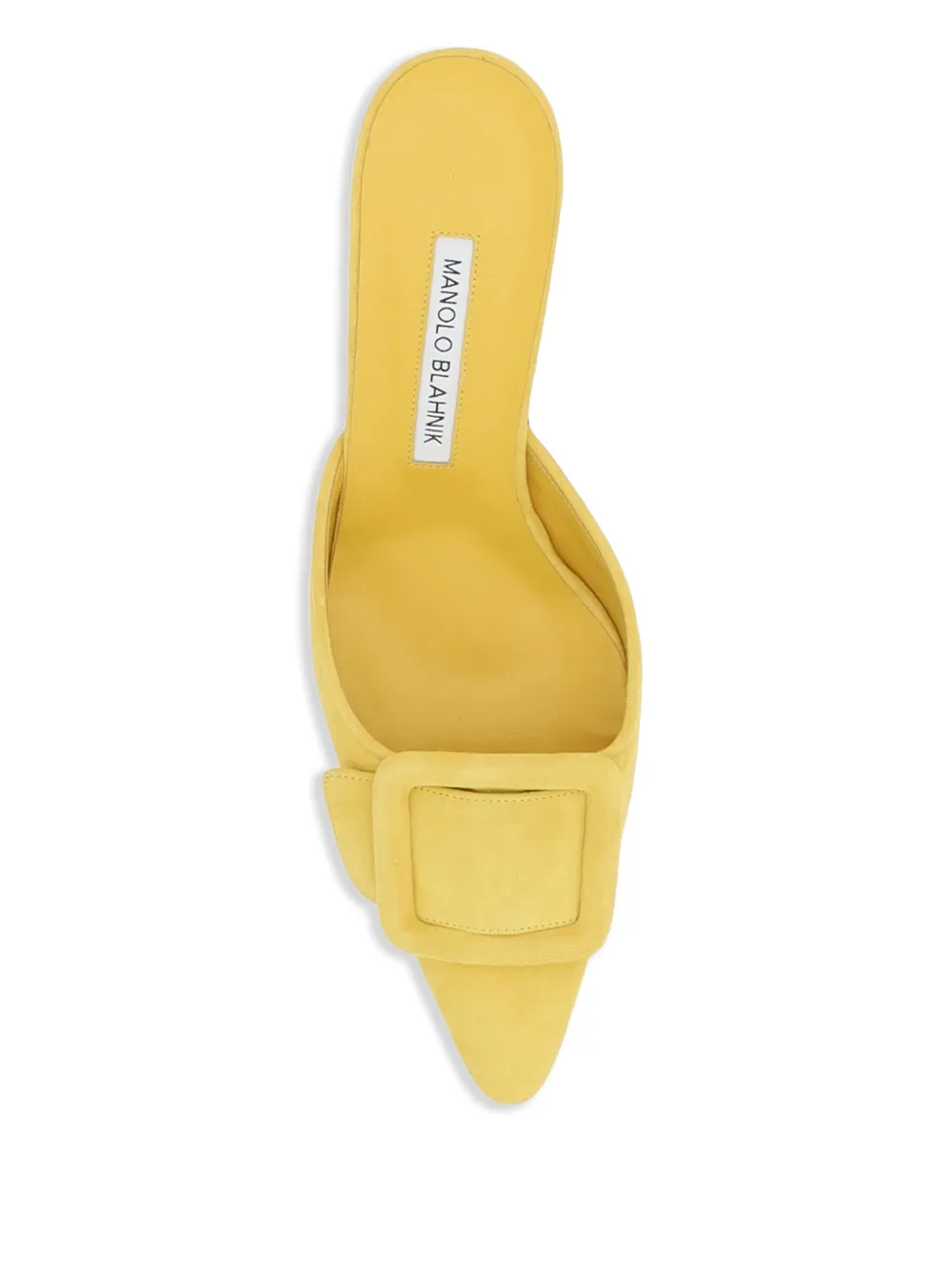 Manolo Blahnik 50mm Maysale mules Yellow