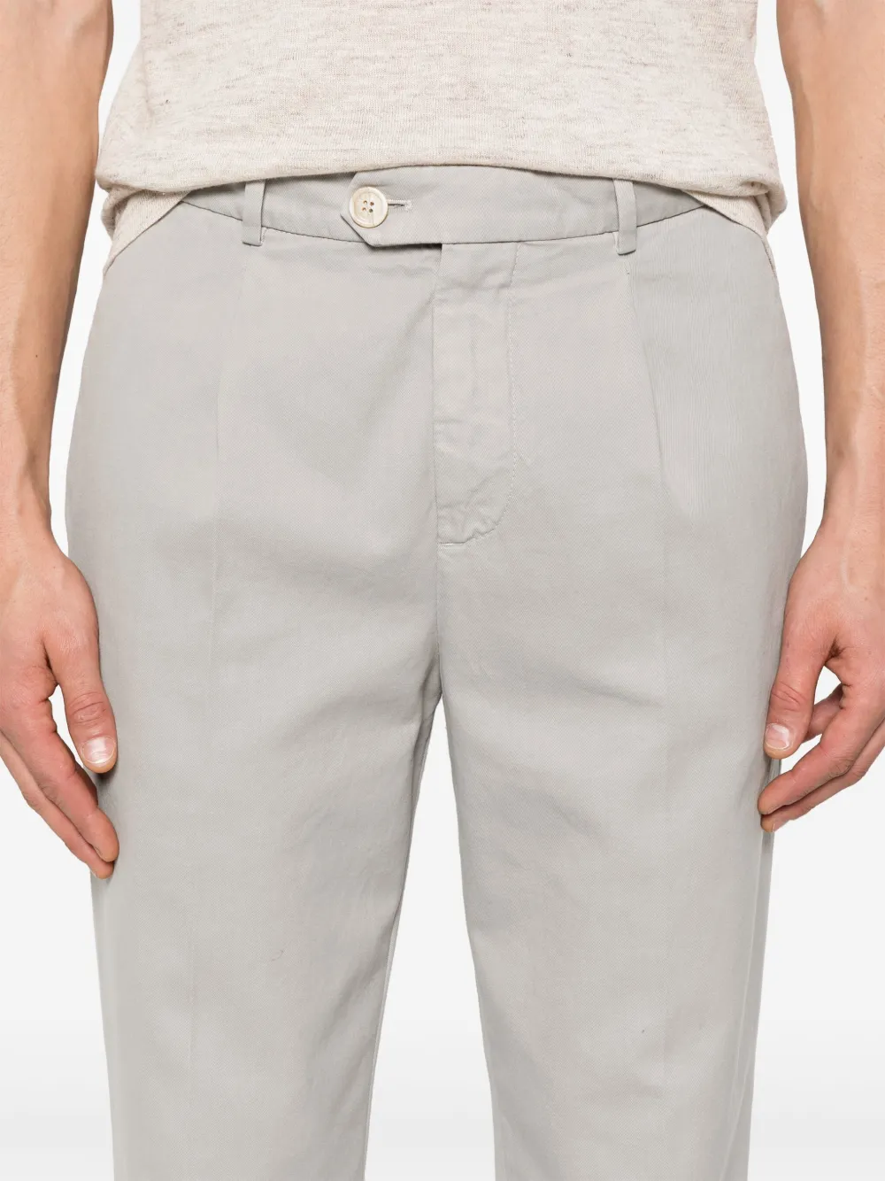 Brunello Cucinelli Broek met geplooid detail Grijs