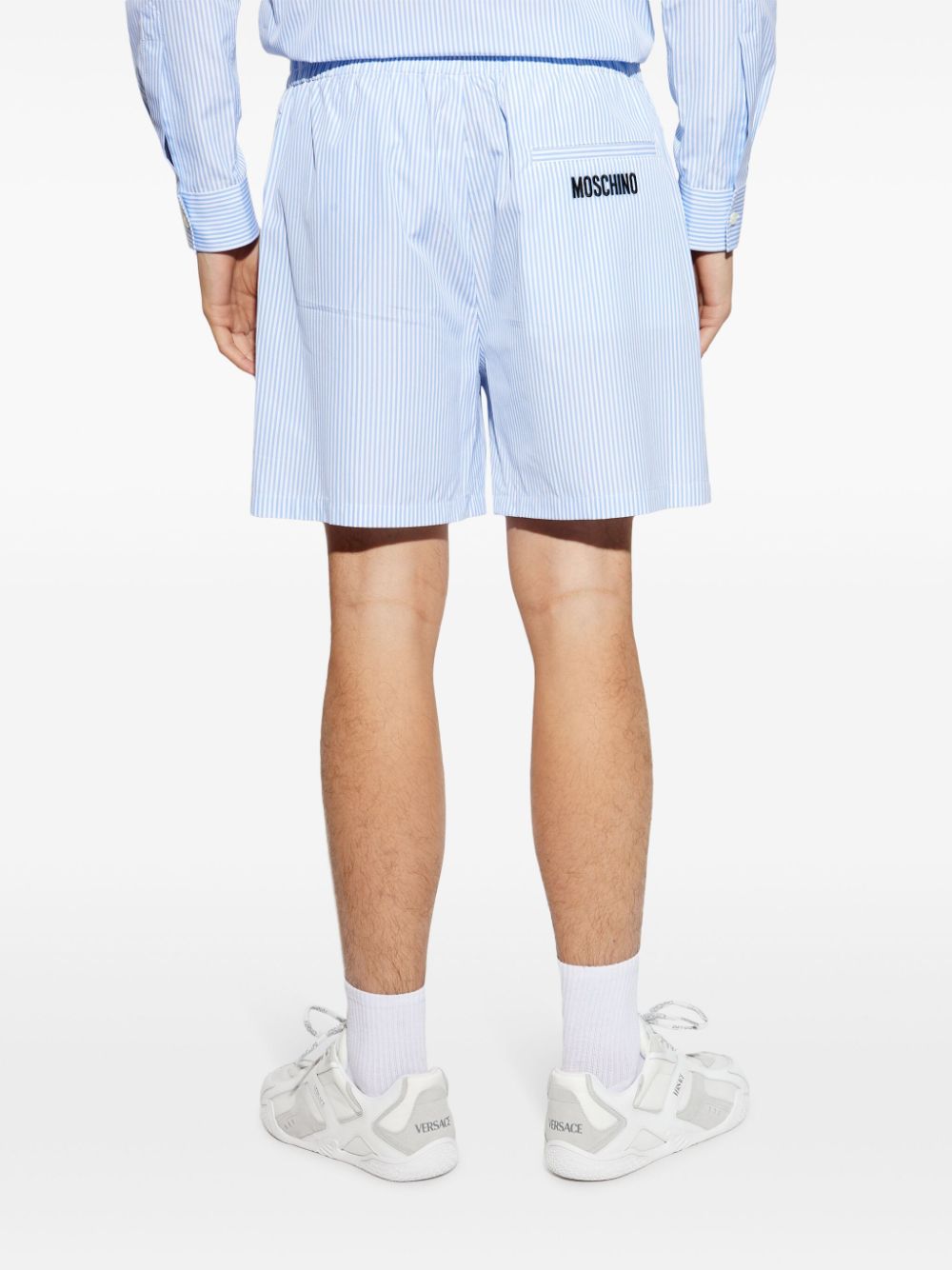 Moschino Gestreepte shorts Blauw