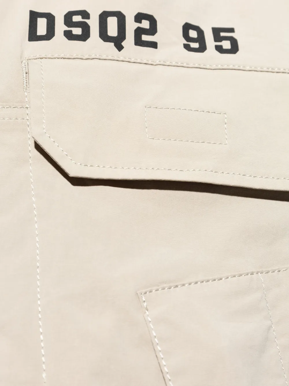 Dsquared2 Logo-print Jacket In Neutrals