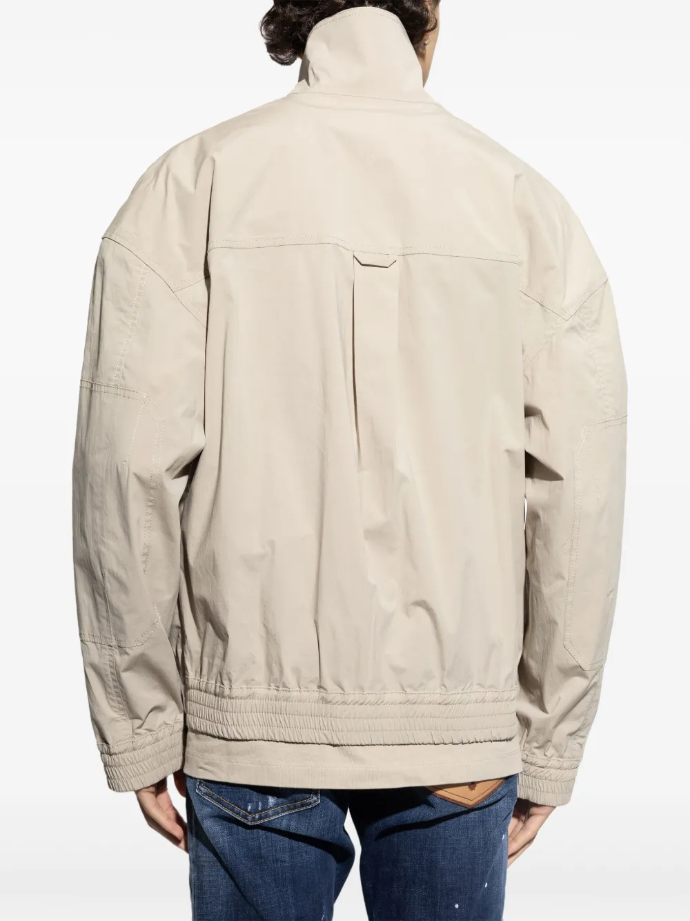 Dsquared2 Logo-print Jacket In Neutrals
