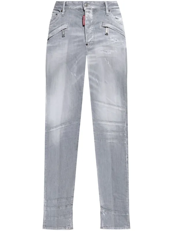 DSQUARED2 ダメージ ジーンズ | グレー | FARFETCH JP