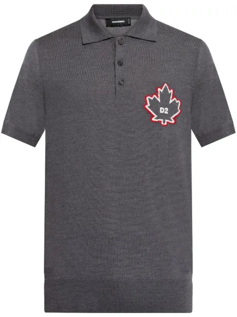 DSQUARED2 polo à logo en jacquard