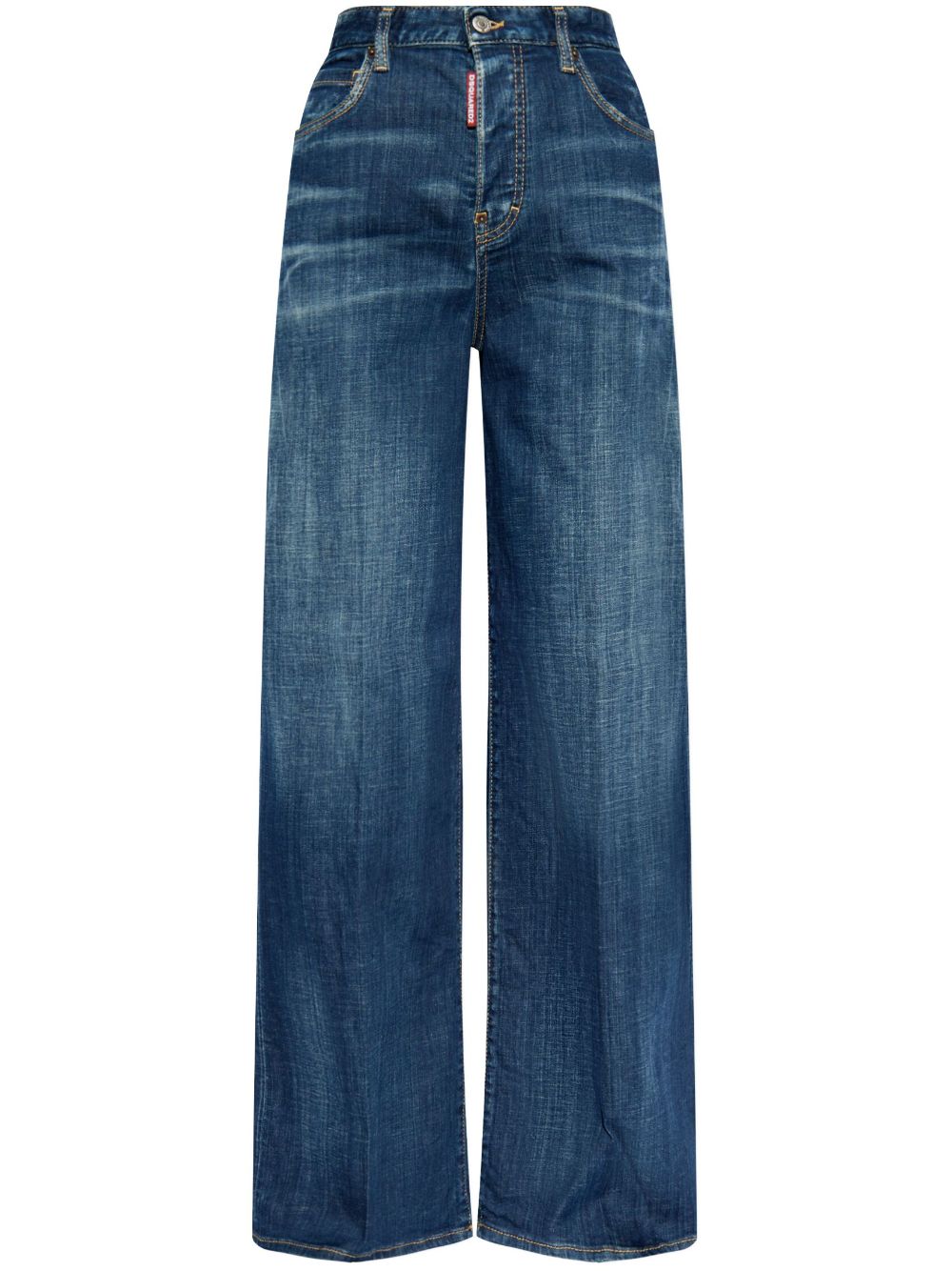 DSQUARED2 Jeans met wijde pijpen Blauw