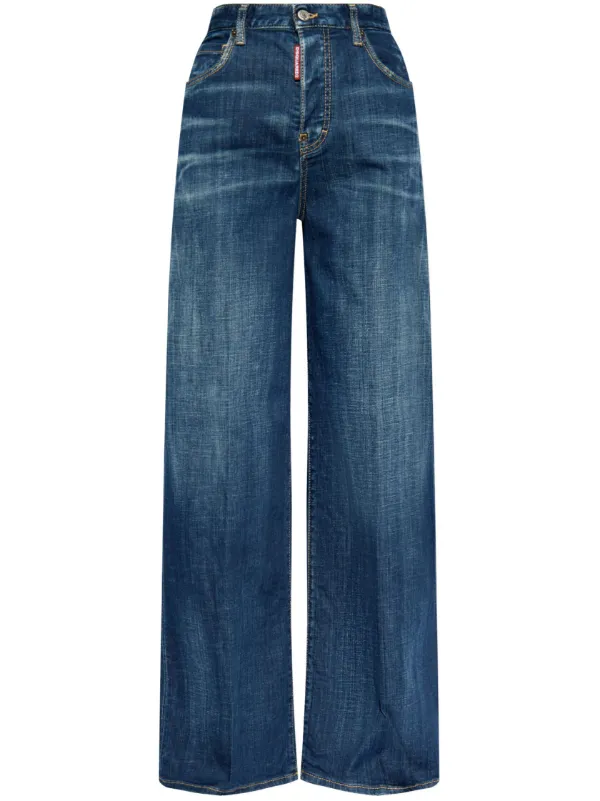 DSQUARED2 デニム レディース DSQUARED2 wide-leg Jeans | Blue | FARFETCH