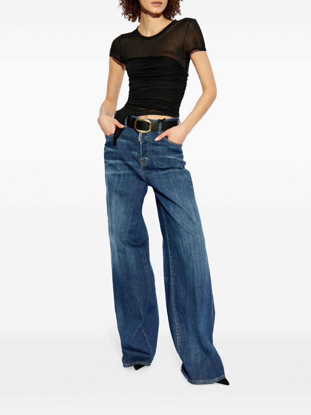 DSQUARED2 wide-leg jeans - Blauw