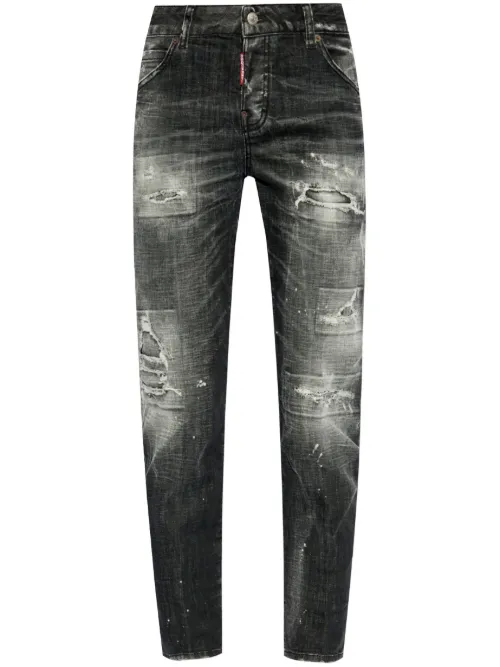 DSQUARED2 jean à effet usé - Noir - DSQUARED2 - Modalova