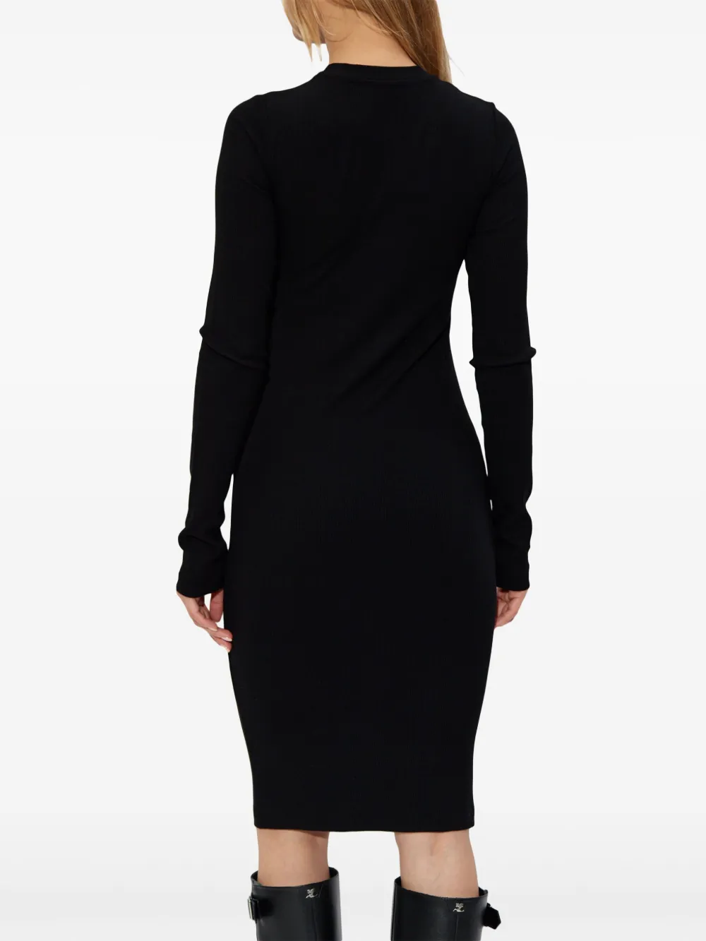 Moschino Jurk met geborduurd logo Zwart