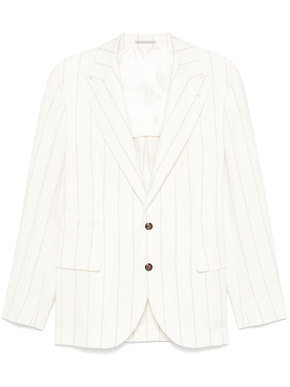 Brunello Cucinelli striped blazer - White