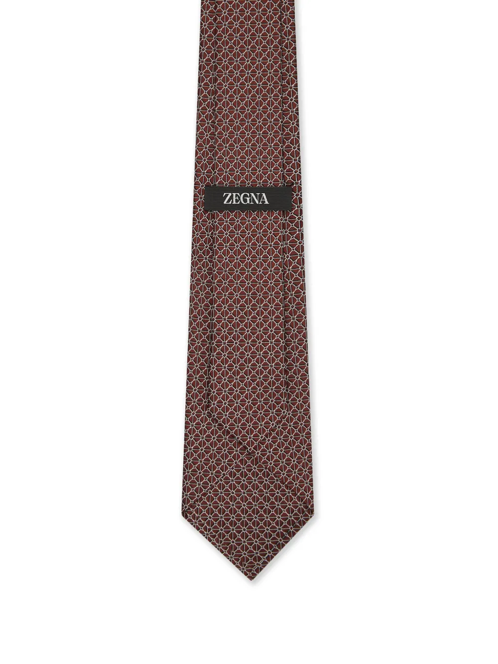 Zegna Zijden stropdas - Bruin