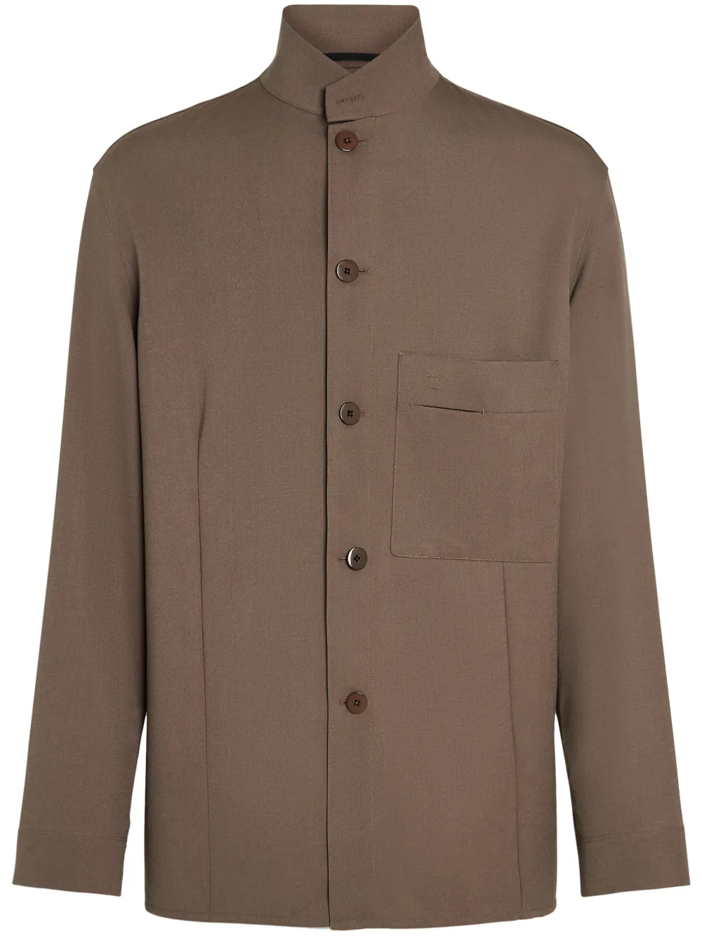 Zegna button-up shirt | Brown | Image 1