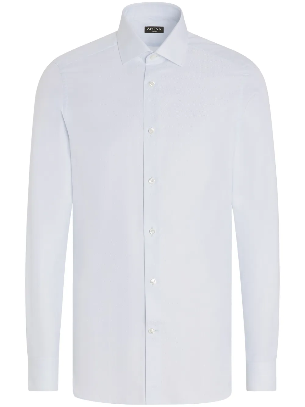 Zegna Katoenen overhemd met structuur Blauw