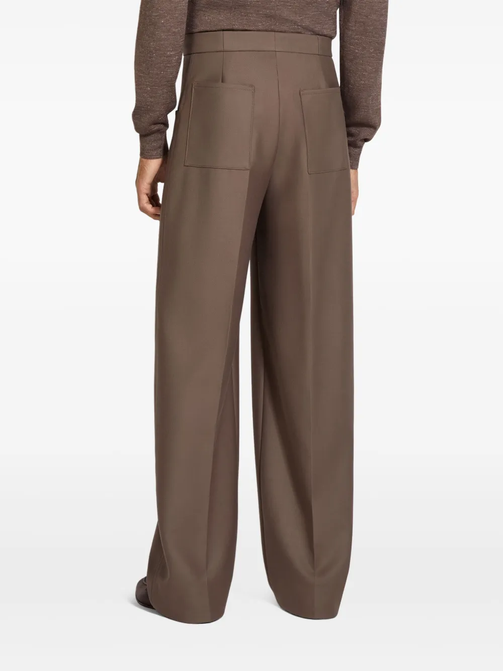 Zegna High waist broek Bruin