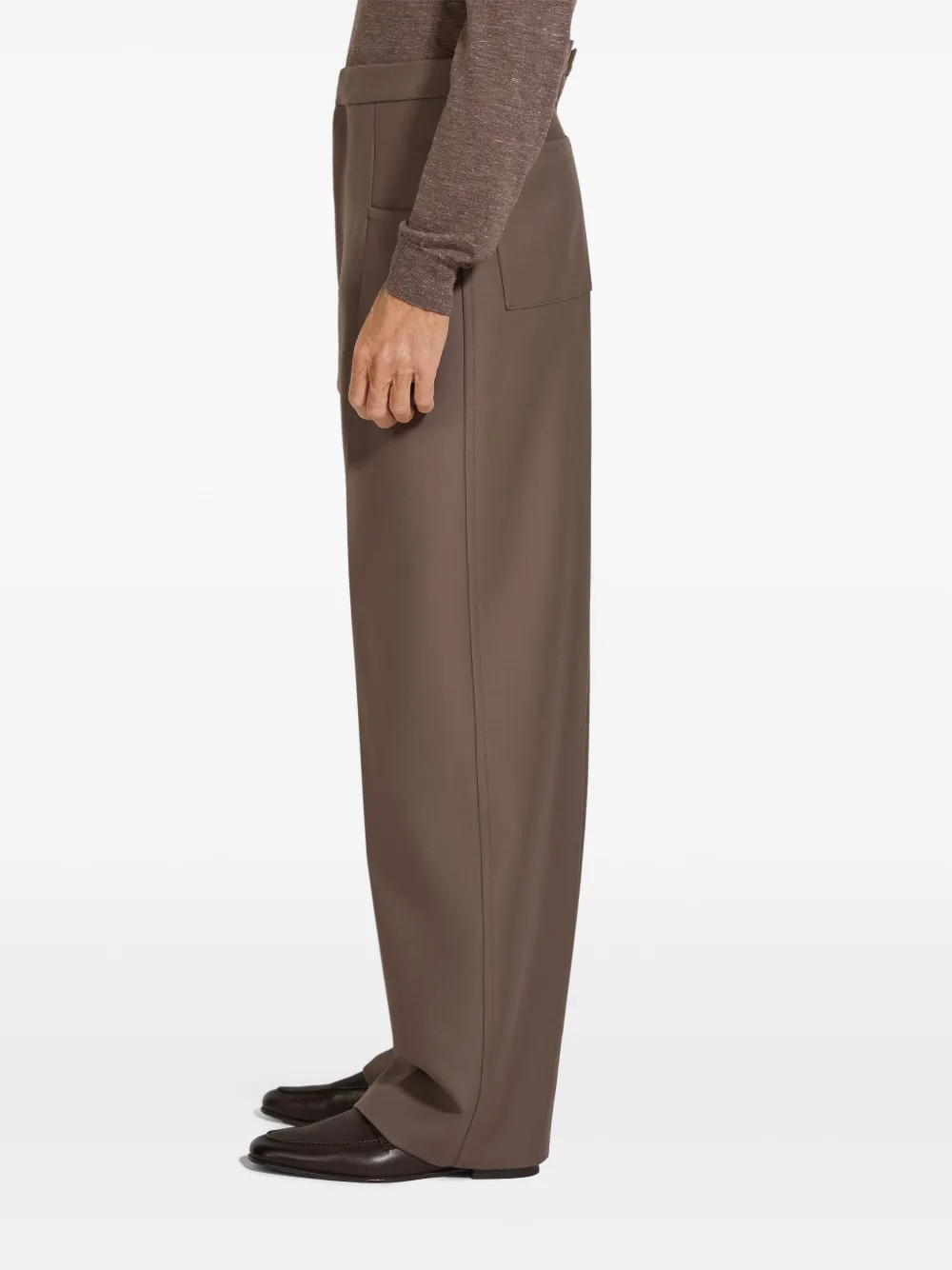 Zegna High waist broek Bruin