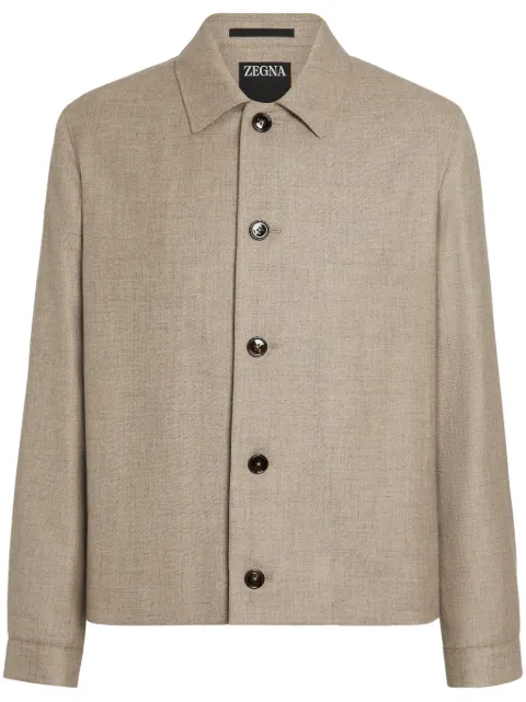 Zegna button-down shirt jacket