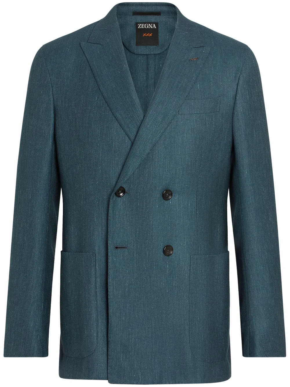 Zegna Blazer met dubbele rij knopen Blauw