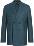 Zegna double-breasted blazer - Blue