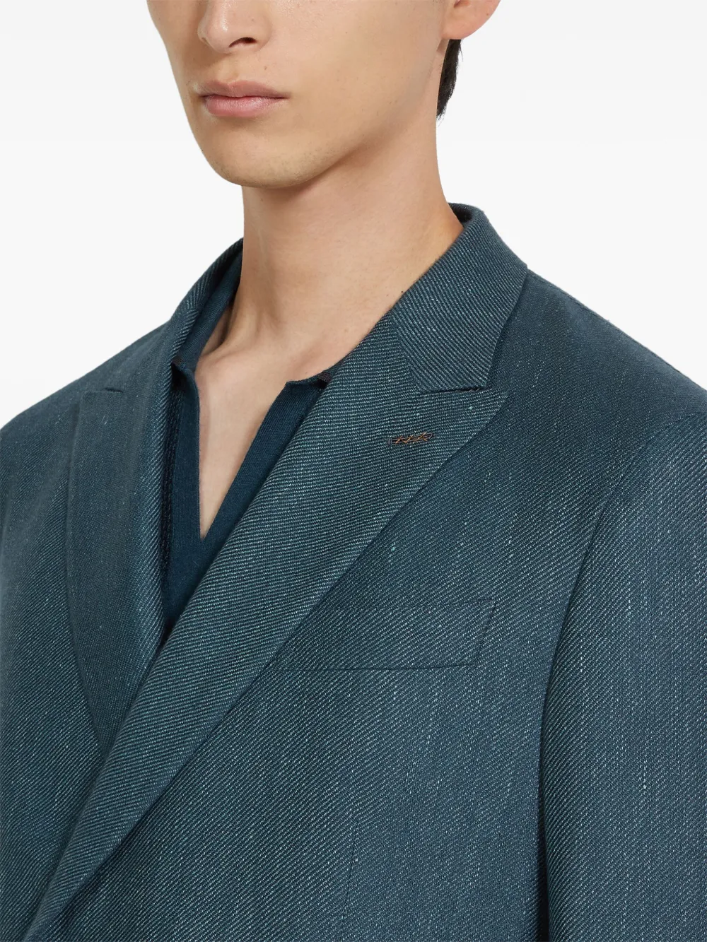 Zegna Blazer met dubbele rij knopen Blauw