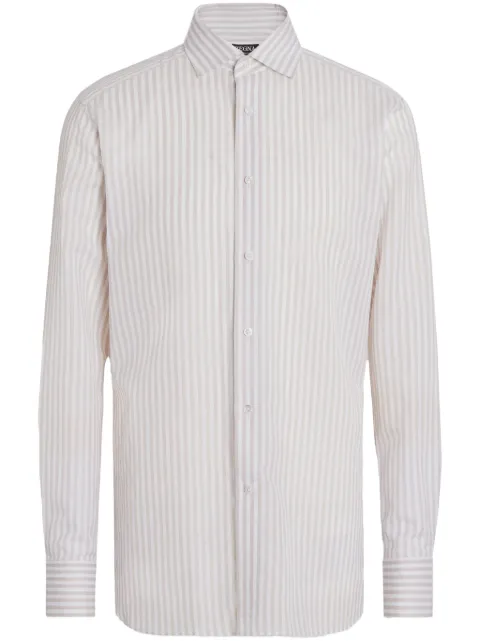 Zegna Centoventimila striped cotton shirt