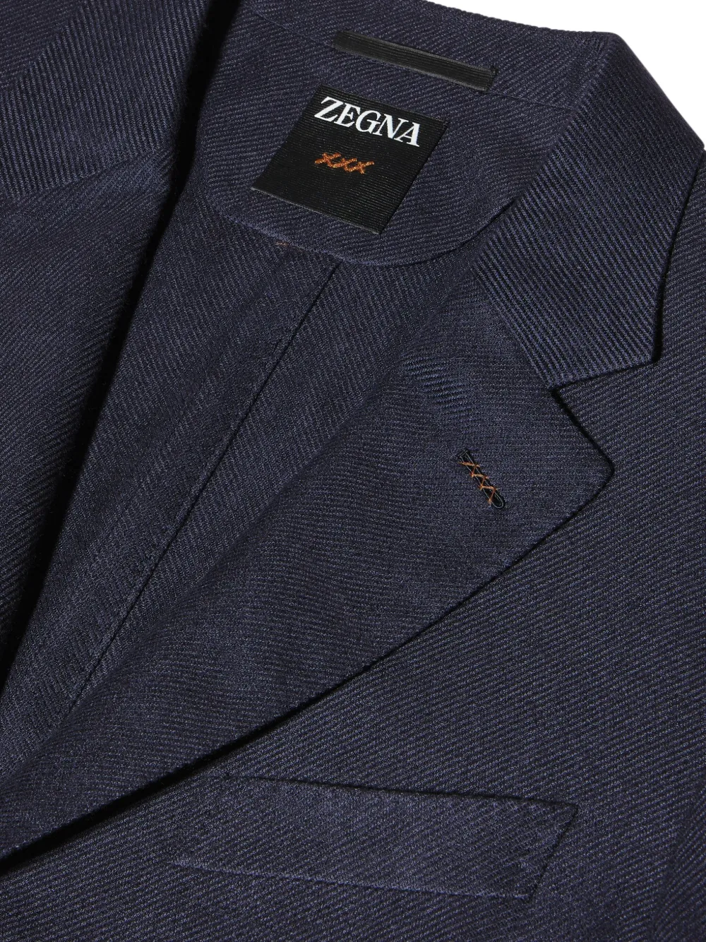 Zegna Blazer met enkele rij knopen Blauw