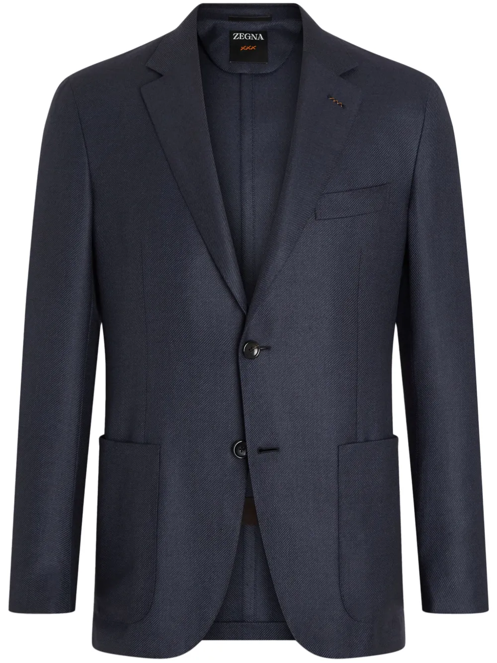 Zegna Blazer met enkele rij knopen Blauw