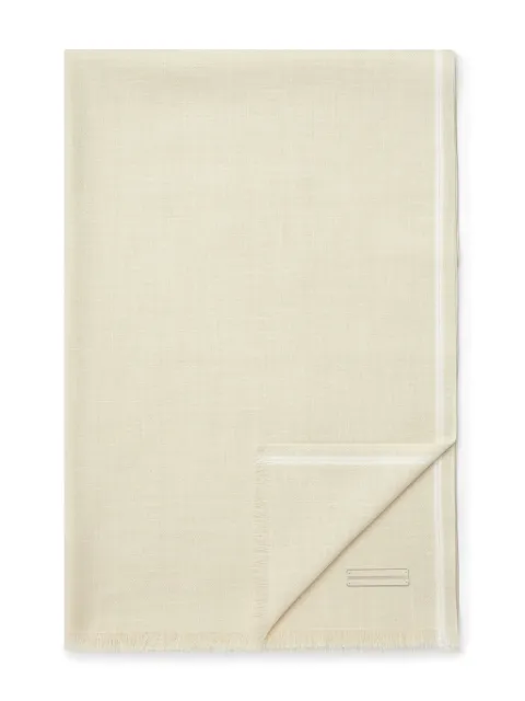 Zegna frayed detailing scarf