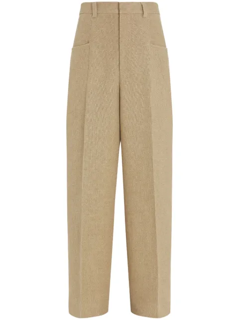 Zegna mélange linen trousers